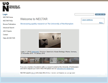 Tablet Screenshot of nectar.northampton.ac.uk